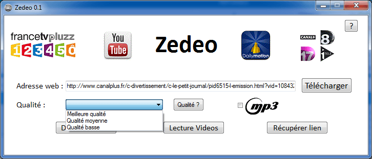 Zedeo (Pluzzed) : Télécharger les vidéos du web