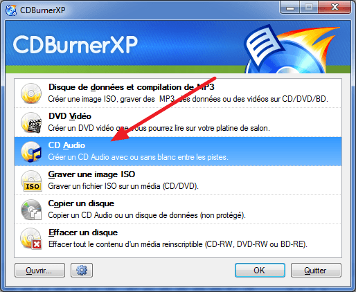 graver un cd audio avec cdburnerxp  u00e0 partir de mp3  wma