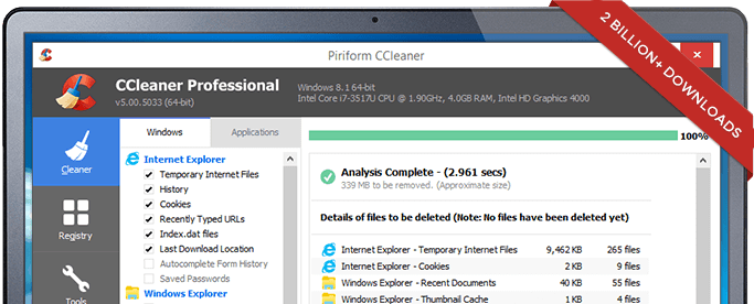 Télécharger CCleaner Gratuit officiel  Nettoyer votre ordinateur