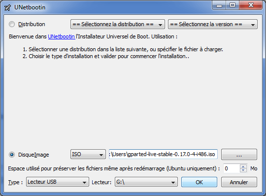 Créer une clé USB bootable et démarrer dessus (Windows 7, 8, 10)
